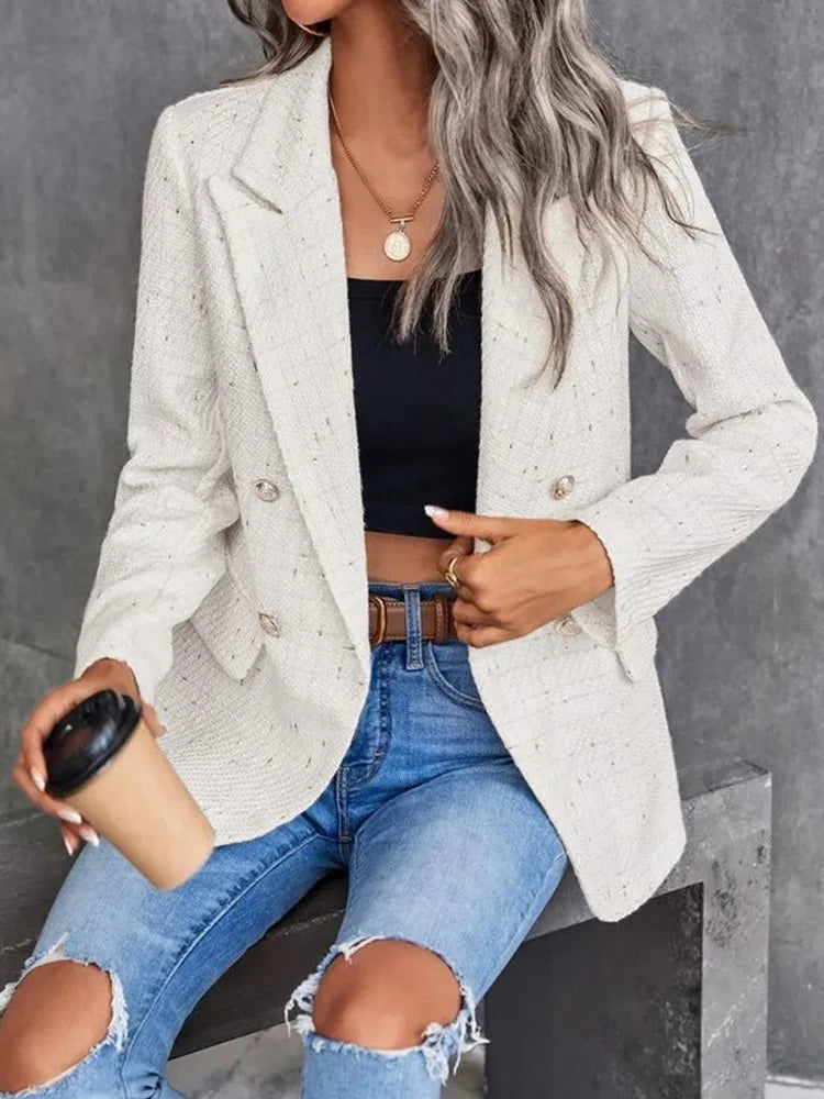 White Long Sleeve Blazer