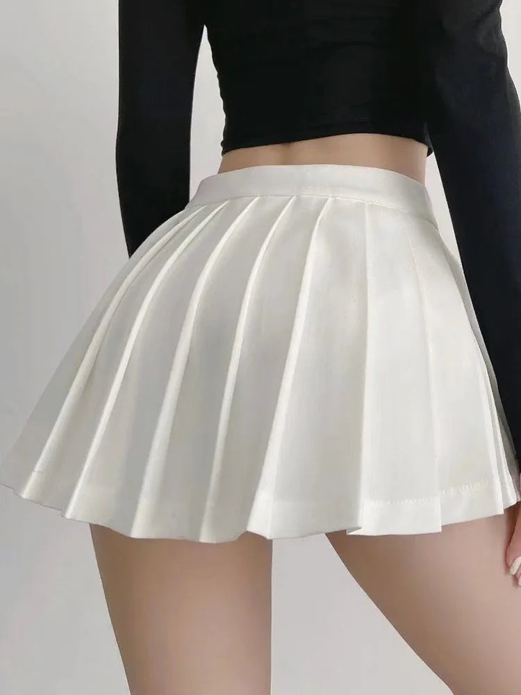 Pleated High Waist mini Skirt